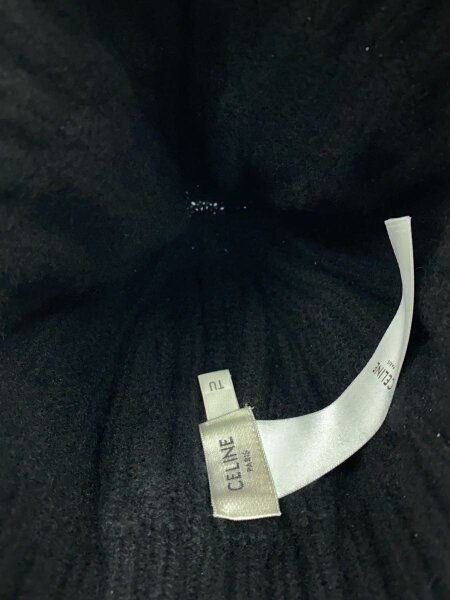 CELINE(セリーヌ) / ニットキャップ/--/カシミア/BLK/無地/メンズ