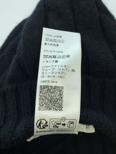 CELINE(セリーヌ) / ニットキャップ/--/カシミア/BLK/無地/メンズ