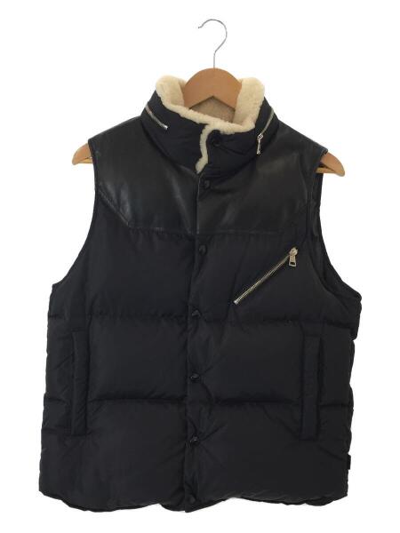 MONCLER(モンクレール) / レザー切り替え/ボアダウンベスト/2/ナイロン