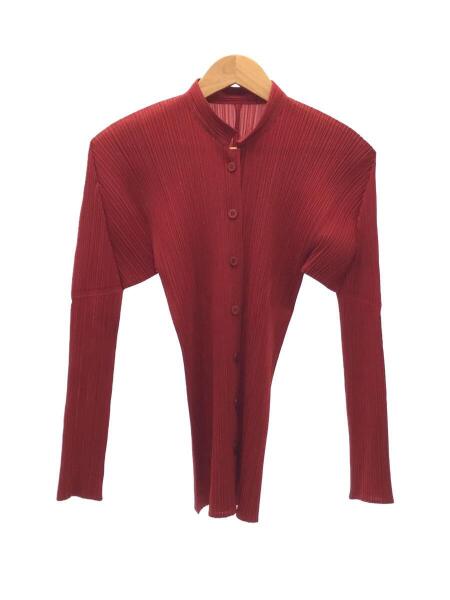 イッセイミヤケ プリーツプリーツ 赤色 タンクトップ シャツ おしゃれ