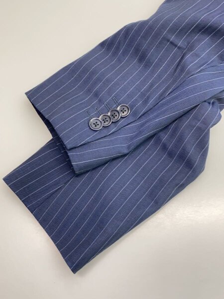 ユナイテッドアローズ グリーンレーベル ネイビーストライプ 42 スーツ