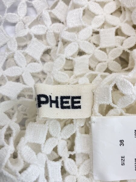 MACPHEE / 長袖カットソー/36/コットン/WHT/12-01-24-01005 MACPHEE(マカフィ) / 長袖カットソー/36/コットン/WHT/12-01-24-01005