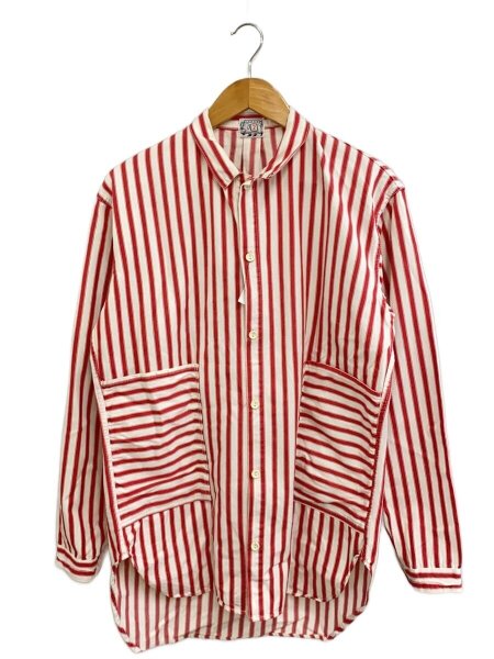 TENDER Co. コットン100% 長袖シャツ サイズ3 イギリス製 TENDER(テンダー) / 長袖シャツ/2/コットン/RED/ストライプ/イギリス製