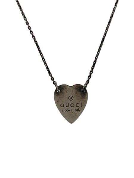 GUCCI(グッチ) / ハートプレートネックレス/AG925/SV925/トップ有 
