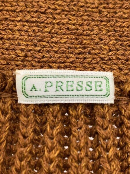 A.PRESSE(アプレッセ) / 22SS/Silk linen Cardigan/シルクリネン 