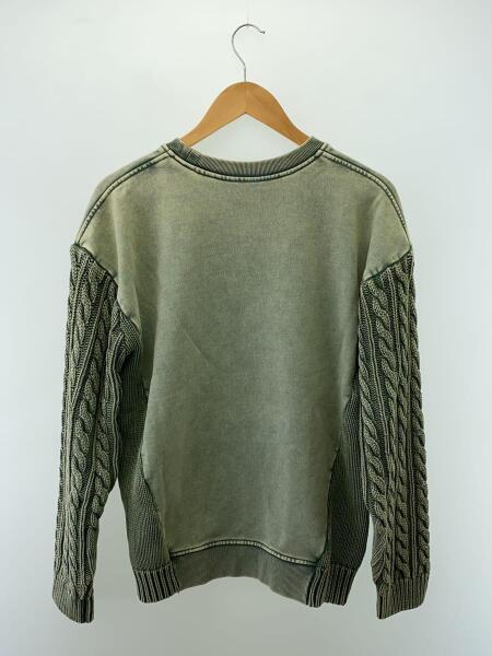 KITH(キス) / combo knit mockneck/スウェット/L/コットン/GRN 