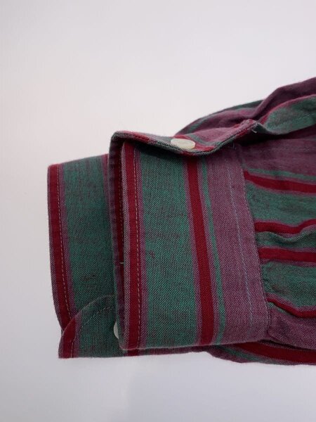 Needles / Ascot Collar EDW Shirt/長袖シャツ/XS/コットン/グリーン/ストライプ/MR261// Needles(ニードルズ) / Ascot Collar EDW Shirt/長袖シャツ/XS