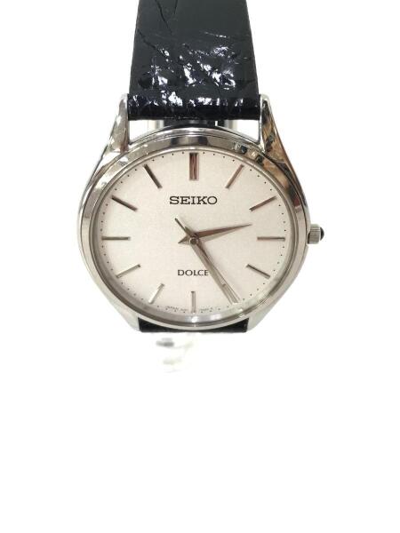 SEIKO(セイコー) / DOLCE/クォーツ腕時計/アナログ/レザー/WHT/BLK 
