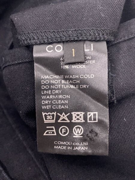 COMOLI(コモリ) / ポストワークツイルパンツ/ボトム/1/コットン/BLK