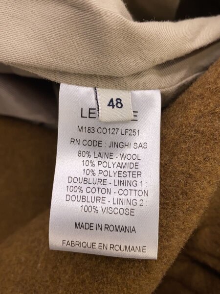 LEMAIRE(ルメール) / 18AW/ウール3Bコート/48/ウール/CML/M183 CO127