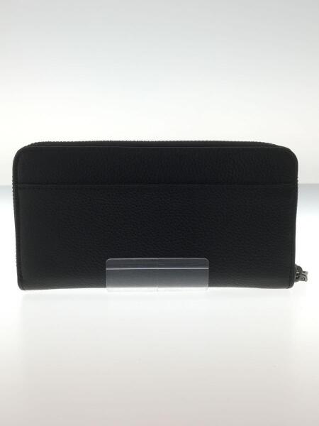 デカロゴ型押し【COACH】ラウンドファスナー長財布 黒 レザー F24648！ コーチ COACH 財布 レディース 長財布 ラウンドファスナー レザー