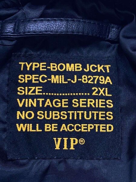 VIP(ブイアイピー) / ジャケット/XXL/レザー/BLK/MIL-J-8279A | 古着の