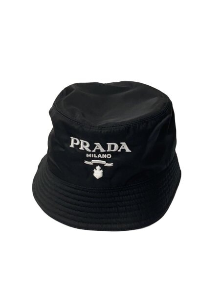 PRADA(プラダ) / バケットハット/S/ナイロン/BLK/無地/レディース 