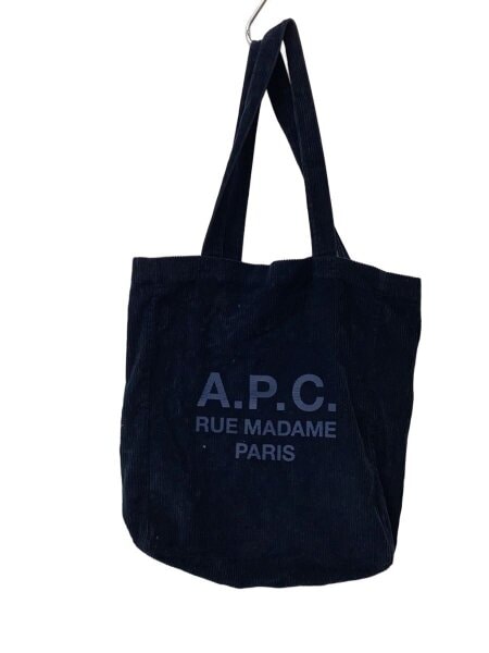 A.P.C.(アーペーセー) / トートバッグ/コーデュロイ/NVY/プリント 