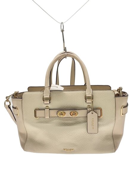COACH(コーチ) / ブレイク・キャリーオール25/レザー/WHT/無地 