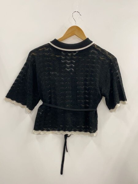 MARY QUANT(マリークワント) / 半袖ブラウス/M/アクリル/BLK/225 