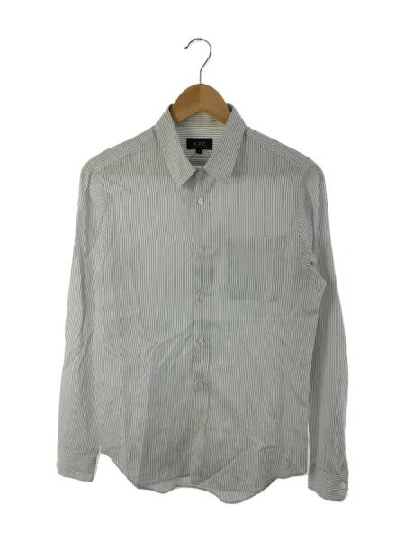 A.P.C.(アーペーセー) / 長袖シャツ/M/コットン/WHT/ストライプ | 古着 