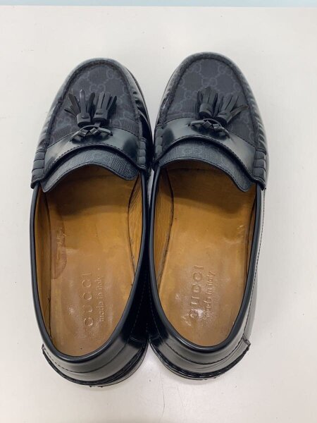 GUCCI(グッチ) / 9/GG柄/タッセルローファー/ローファー/--/BLK/レザー