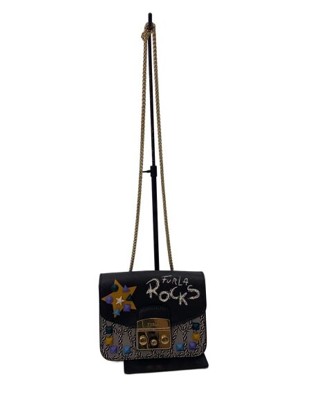 FURLA(フルラ) / metropolice/rocks/ショルダーバッグ/レザー/BLK/総柄 
