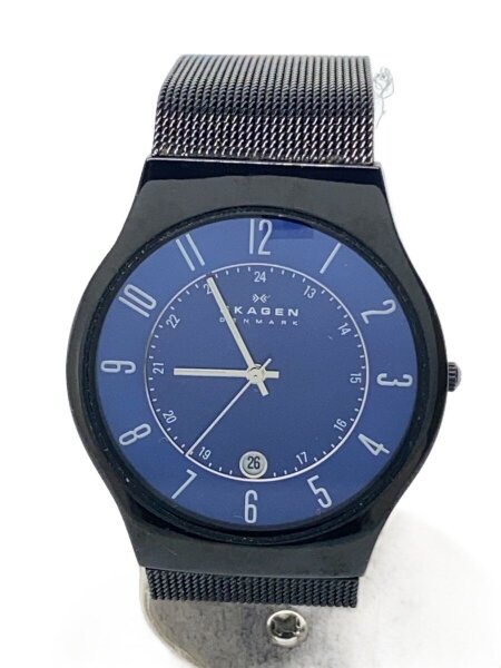 SKAGEN(スカーゲン) / クォーツ腕時計/アナログ/チタン/BLK/BLK/チタン 
