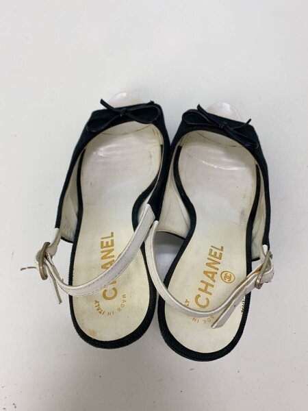 CHANEL(シャネル) / ココマーク/オープントゥ/パンプス/37.5/BLK 