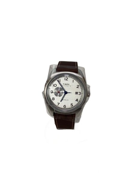 TIMEX(タイメックス) / 自動巻腕時計/アナログ/レザー/SLV/BRW 
