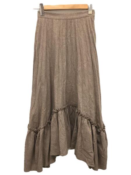CLANE(クラネ) / FRILL PLEAT VOLUME SKIRT/ロングスカート/O/ウール  