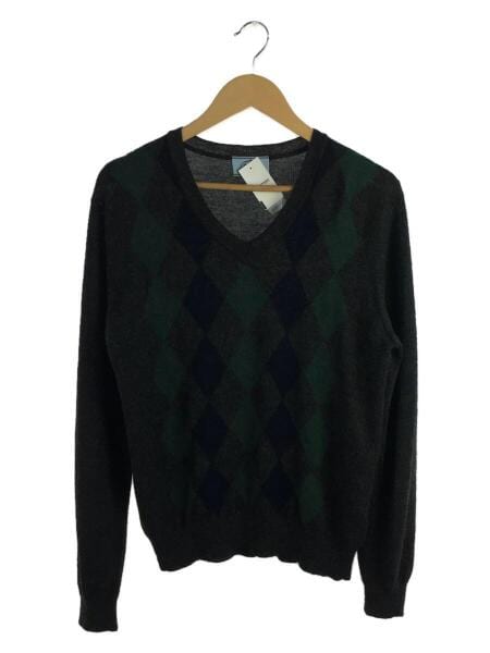 PRADA プラダ　アーガイルニット　52 中古・古着通販】PRADA (プラダ) アーガイルニット ウール ポロシャツ