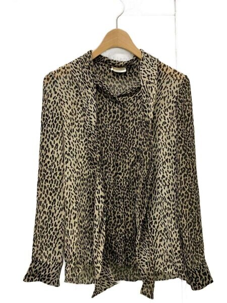 SAINT LAURENT(サンローラン) / 長袖シャツ/34/シルク/レオパード 