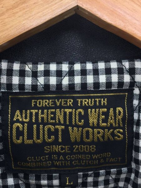 CLUCT レザージャケット ブラック CLUCT(クラクト) / レザージャケット/裏チェック/襟付/ブラック