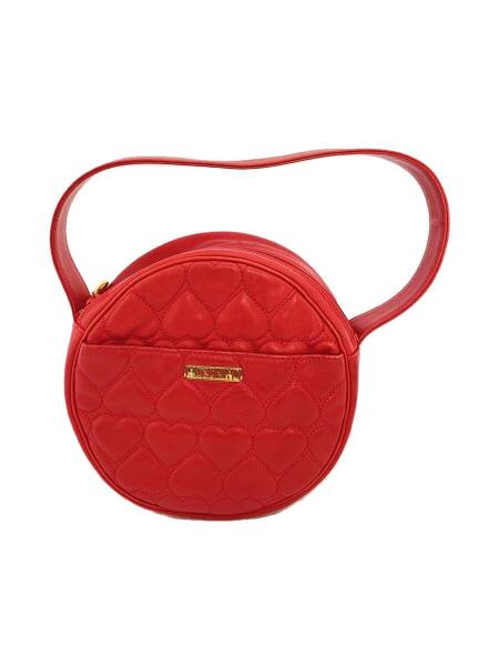 MOSCHINO(モスキーノ) / ハートキルティングラウンドバッグ/レッド 