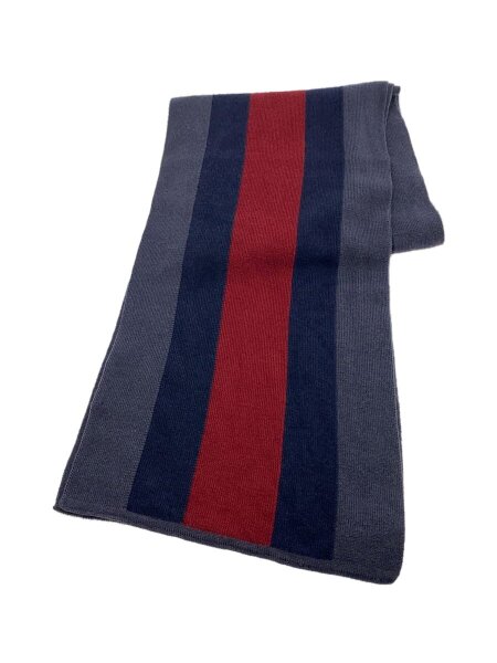 GUCCI グッチ ネイビー レッド ストライプ マフラー グッチ 【公式通販】