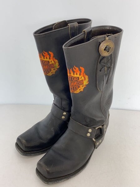 Harley-Davidson ブラック エンジニアブーツ HARLEY DAVIDSON(ハーレーダヴィッドソン) / エンジニアブーツ/ロゴ