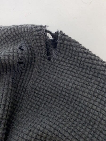 ANCELLM(アンセルム) / DAMAGE HEAVY WAFFLE OVERSIZED LS/ANC-CT09-B 
