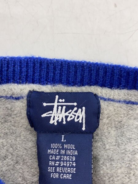 STUSSY(ステューシー) / クルーネックセーター/90s/紺タグ/ツートーン 