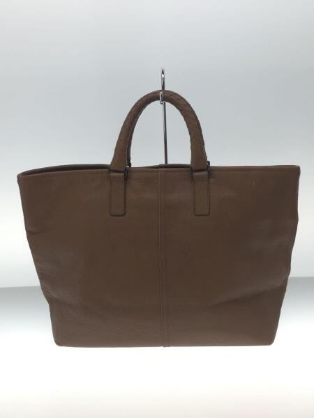 ボッテガブラウンレザー編み込みバッグ