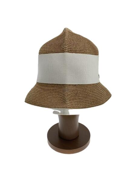 【新品同様】FOXEYブティック　麦わら帽子　ブラウンのおリボン　ストローハット フォクシー麦わら帽子 リボン FOXEY フォクシー 麦わら帽子 帽子 黒