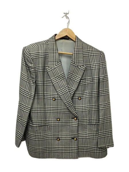 Burberrys テーラードジャケット ダブル 15BR ロゴボタン チェック 