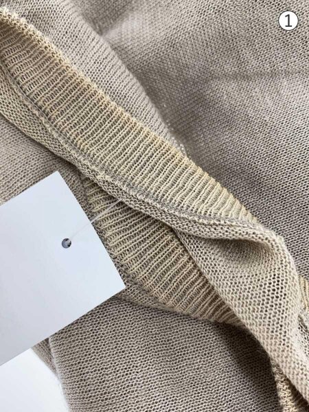 25ss HERILL コットンリネンニット サイズ2 ブラウン HERILL(ヘリル 