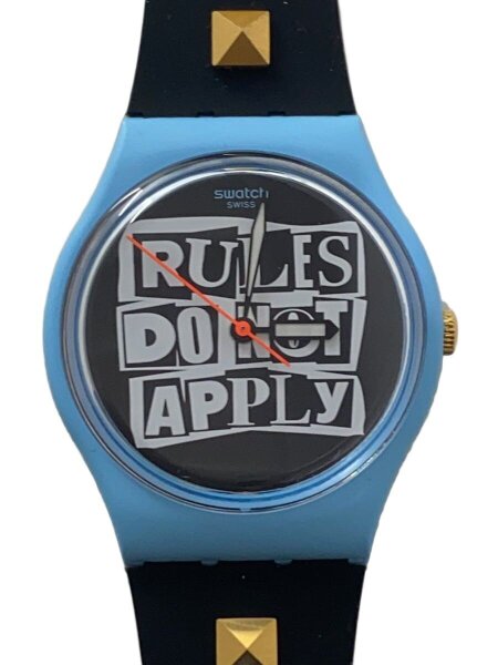 SWATCH(スウォッチ) / クォーツ腕時計/アナログ/ラバー/BLK | 中古品の 