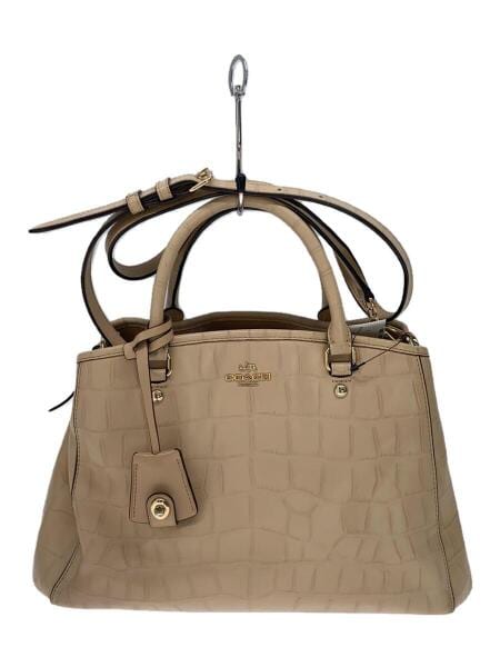 COACH(コーチ) / クロコ型押し/2way/ハンドバッグ/レザー/BEG/F37097 