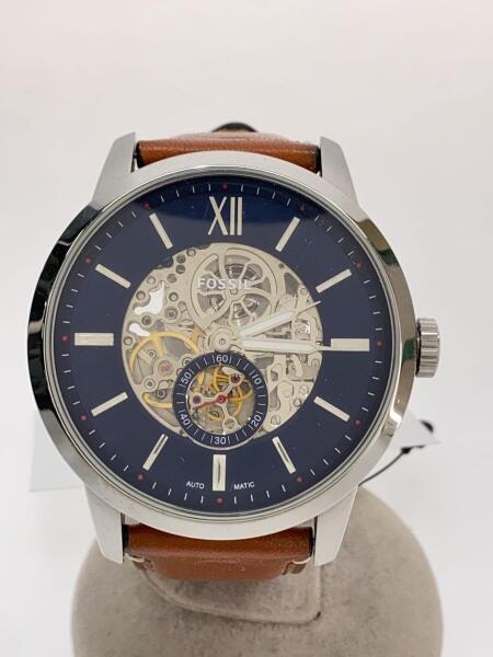 FOSSIL(フォッシル) / 自動巻腕時計/アナログ/NVY/BRW/me3055 | 中古品 