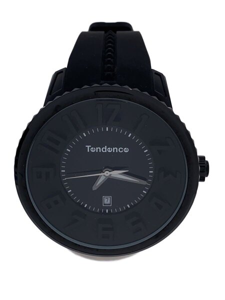 Tendence(テンデンス) / クォーツ腕時計/アナログ/ラバー/BLK/BLK 