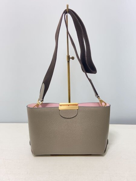 美品 A.D.M.J. ショルダーバッグ レザー グレー バイカラー 極美品 