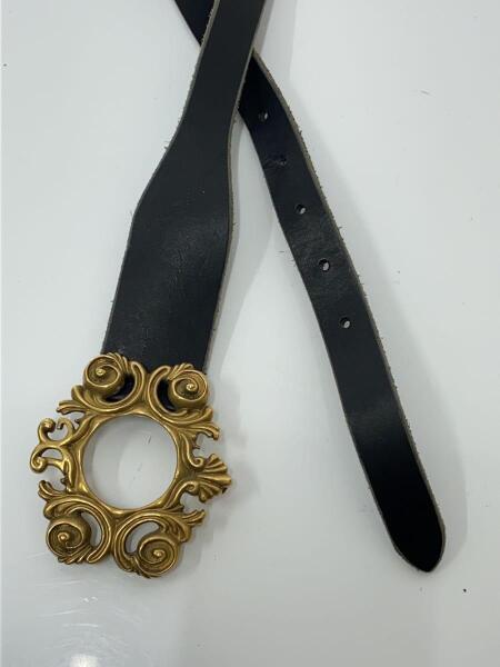 ドルチェ＆ガッバーナ バロックスタイル ベルト – ブラック＆ゴールド