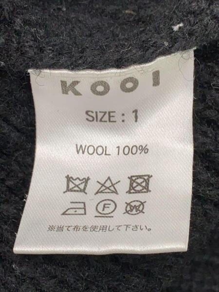 KOOI(コーイ) / ハーフジップ/セーター(厚手)/1/ウール/ブラック/無地 