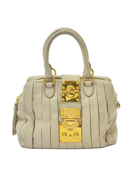 Miu miu miu ハンドバッグ クリーム Miu クリーム色 ハンドバッグ