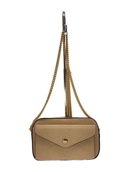 GUCCI(グッチ) / ショルダーバッグ/レザー/BEG/モノグラム/781554