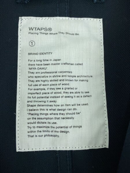 WTAPS(ダブルタップス) / カバーオール/1/コットン/NVY/無地/142LTDT