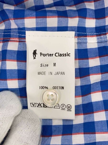 Porter Classic(ポータークラシック) / 長袖シャツ/M/コットン/BLU